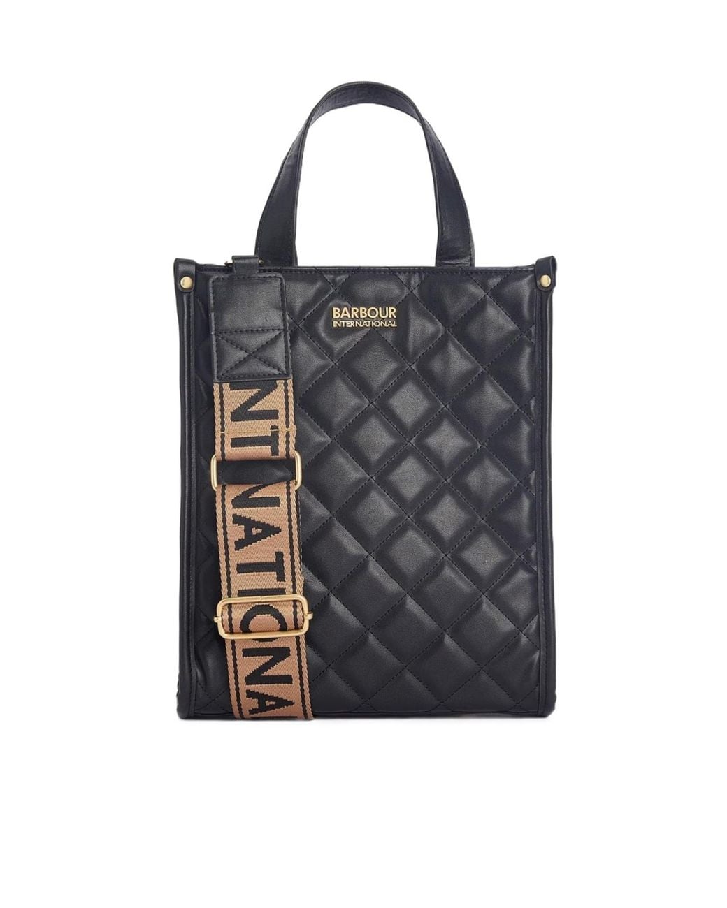 Barbour Black Quilted Fenchurch Tote Bag
