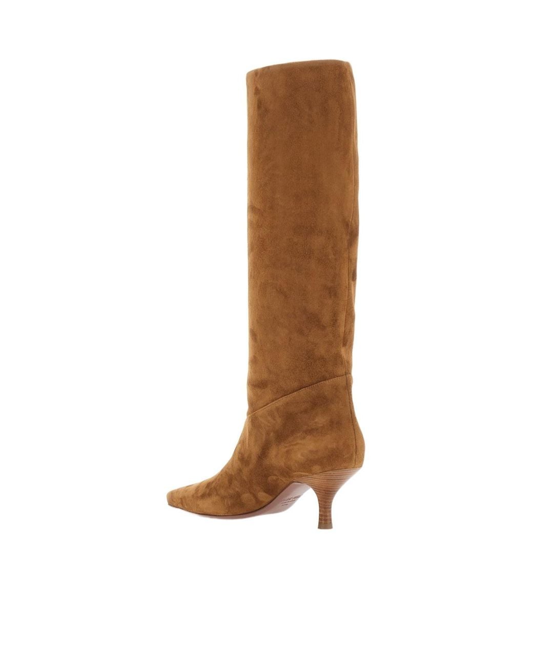 Paris Texas Brown Rose Knee-High Stiletto Boots