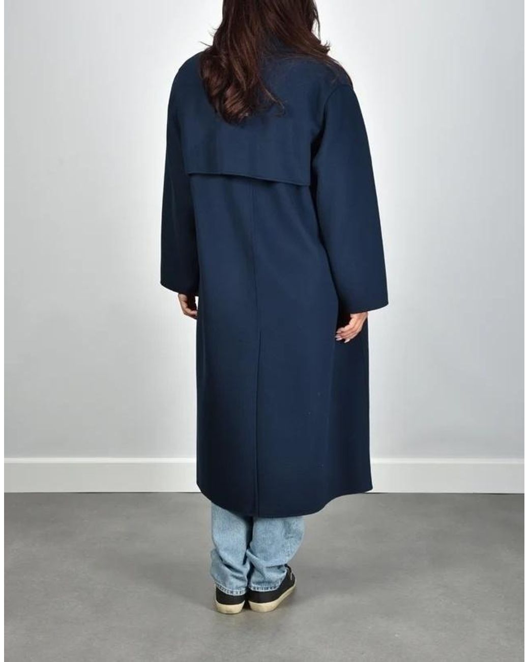 Weekend by Maxmara Blue Operoso Belted Long Coat
