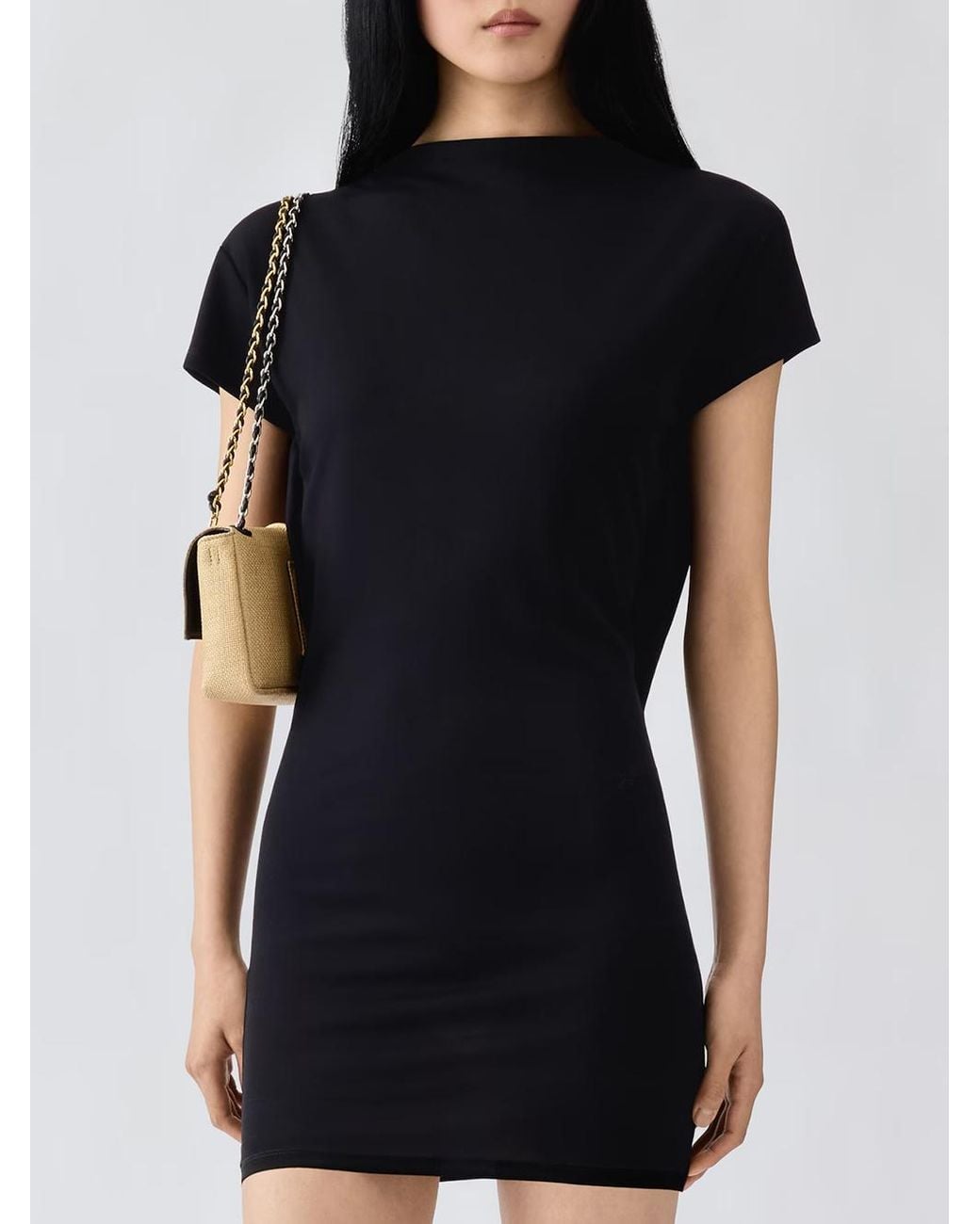 Jacquemus Black The Mistral Short-Sleeved Dress