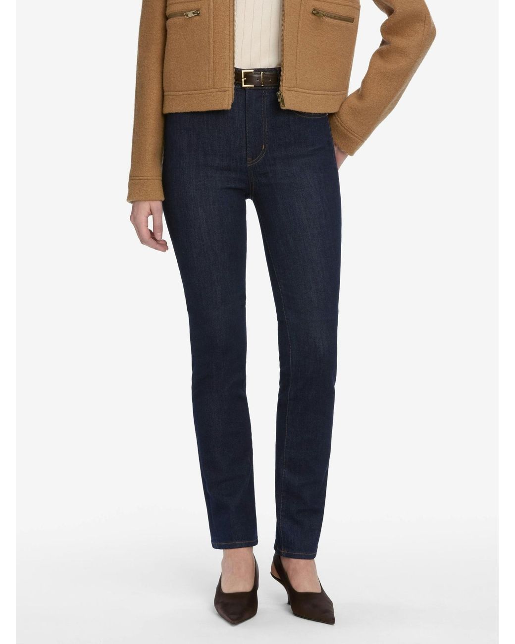 FRAME Blue Five-Pocket Design Jeans