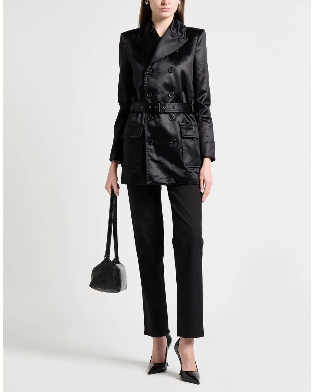 Saint Laurent Black Full-Length Jackets
