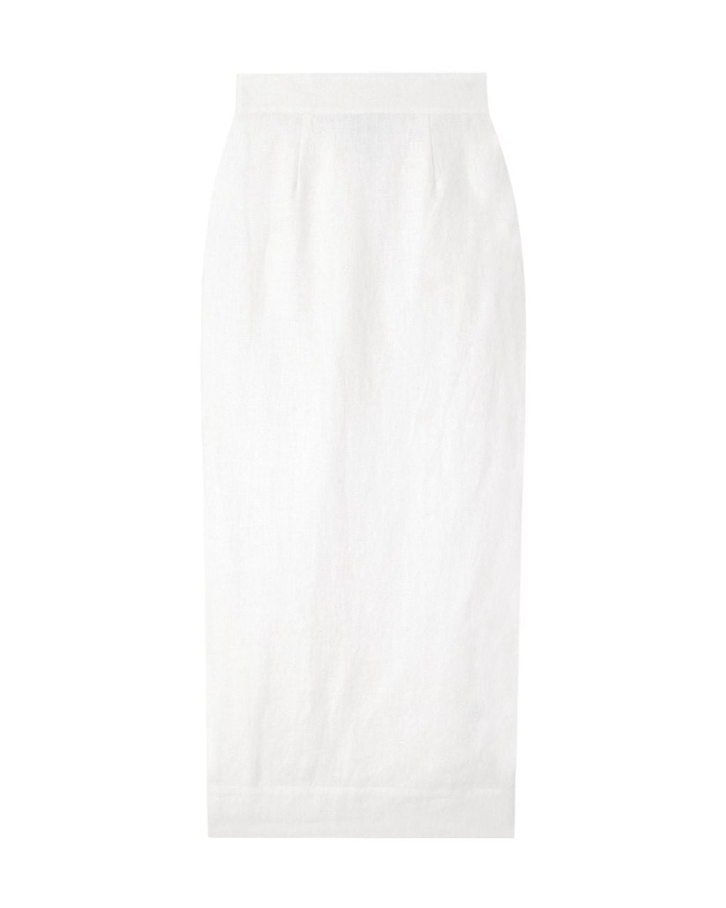 Posse White Emma Linen Midi Skirt