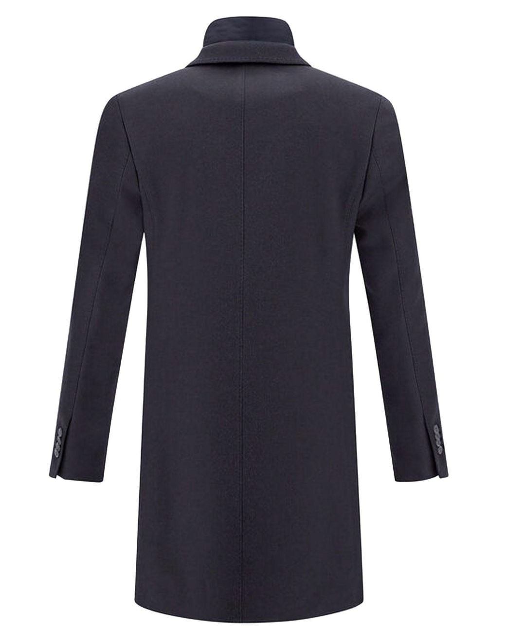 Herno Blue Single-Breasted Layered Coat for men