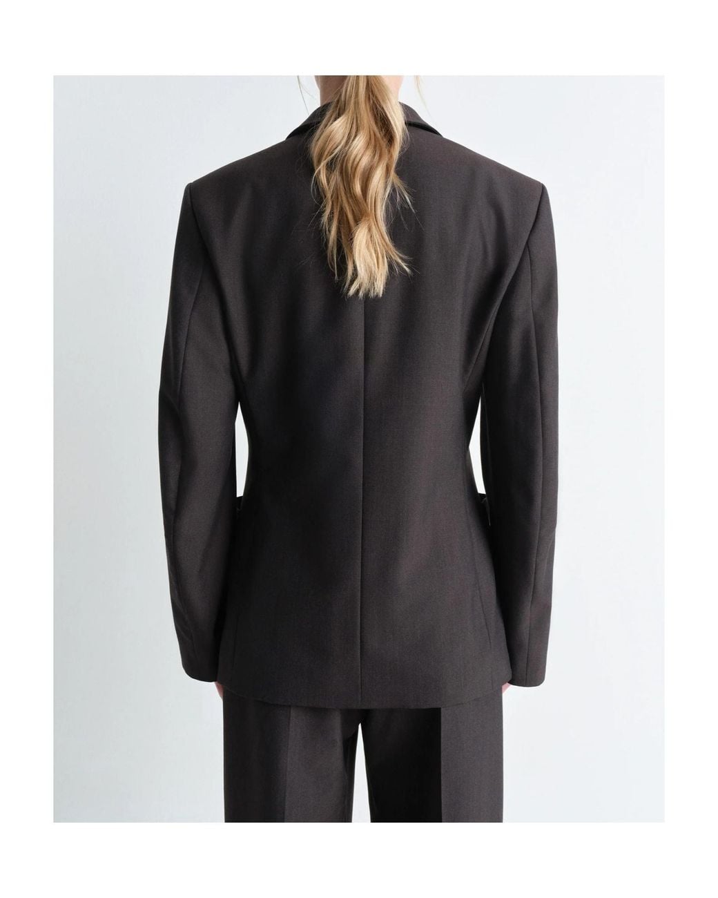 Lemaire Black Long-Sleeved Double-Breasted Blazer