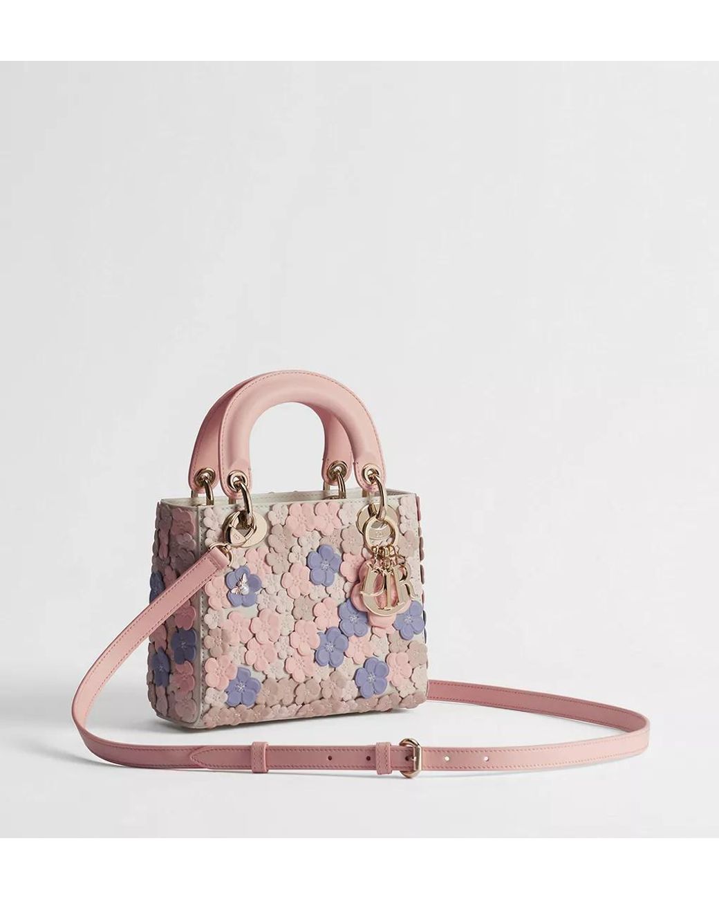 Dior Pink Mini Lady Bag With Strap