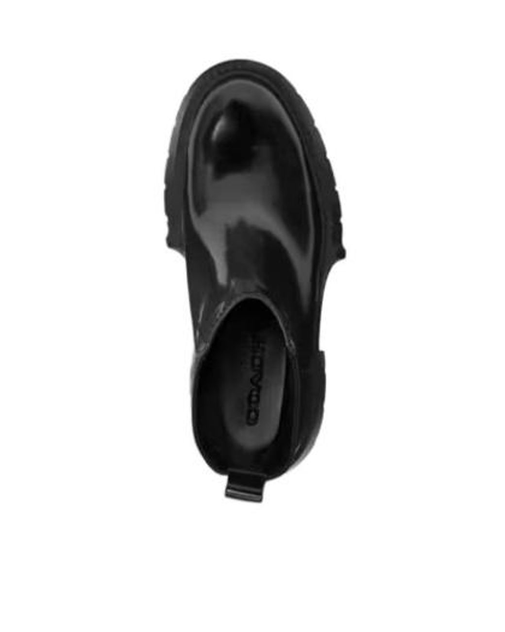 COACH Black Lug-Sole Leather Chelsea Boots