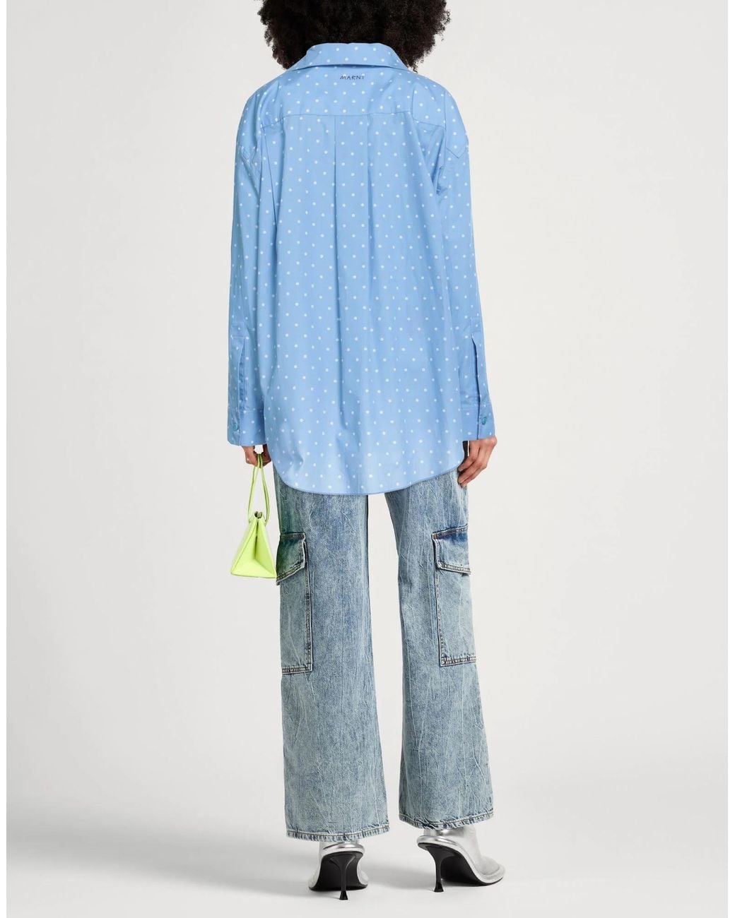 Marni Blue Polka Dot Shirt