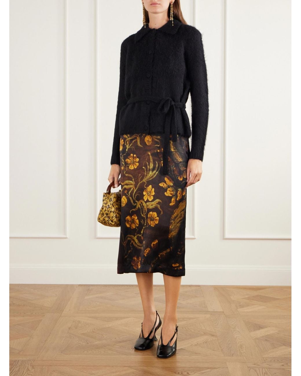 Dries Van Noten Black Simple Cardigan