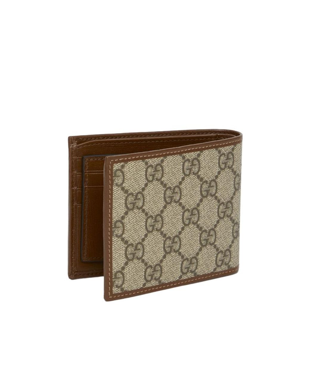 Gucci Natural Gg Supreme-Canvas Bi-Fold Wallet for men