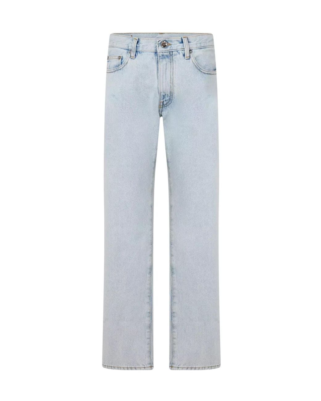 Off-White c/o Virgil Abloh Blue Diagonal Slim Jeans for men
