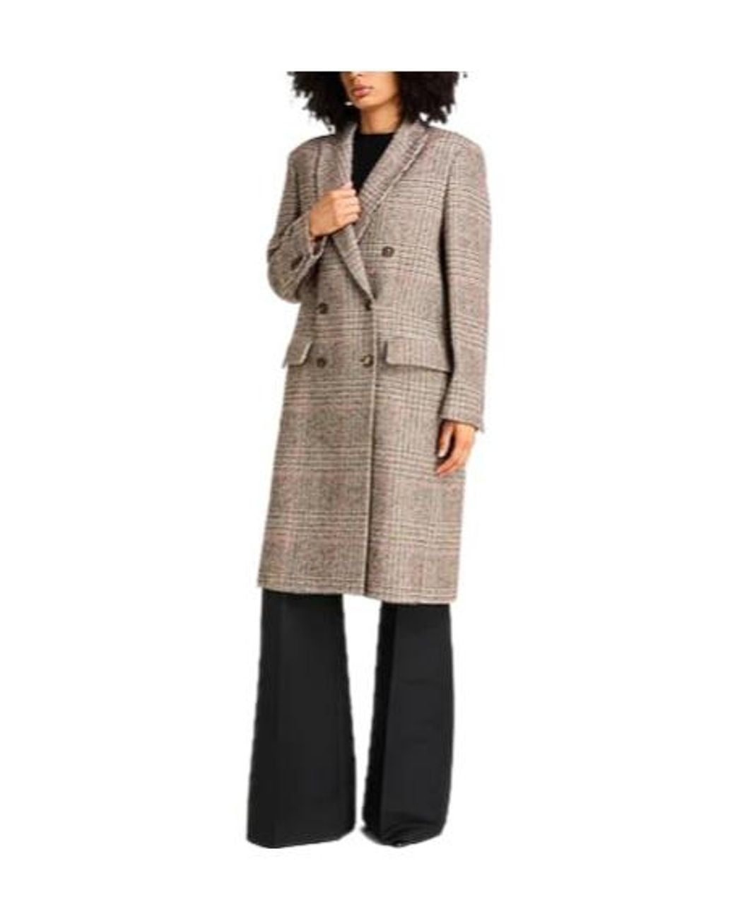 Brunello Cucinelli Brown Classic Plaid Doublebreasted Coat