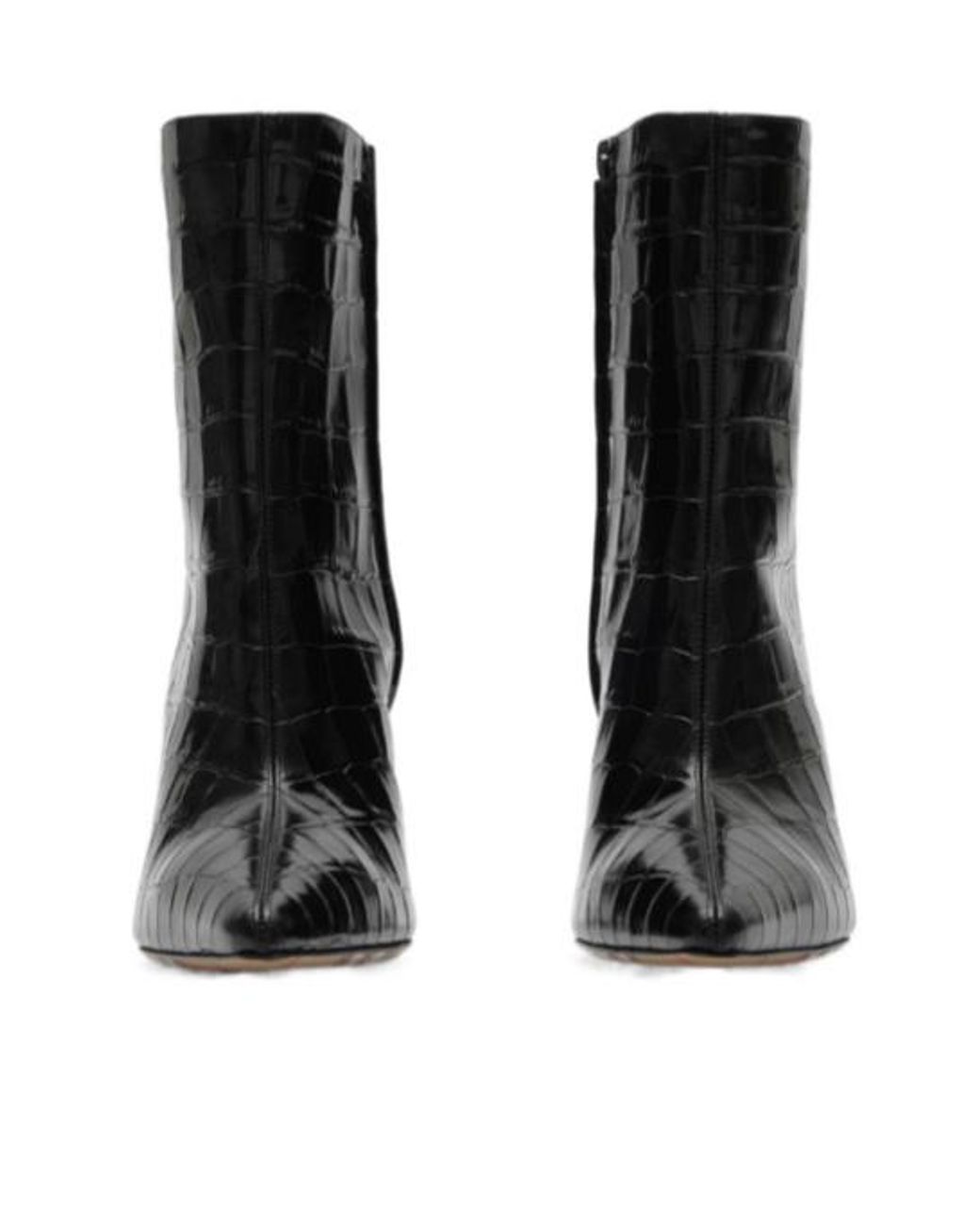 Burberry Black Embossed Dame Ankle Boots