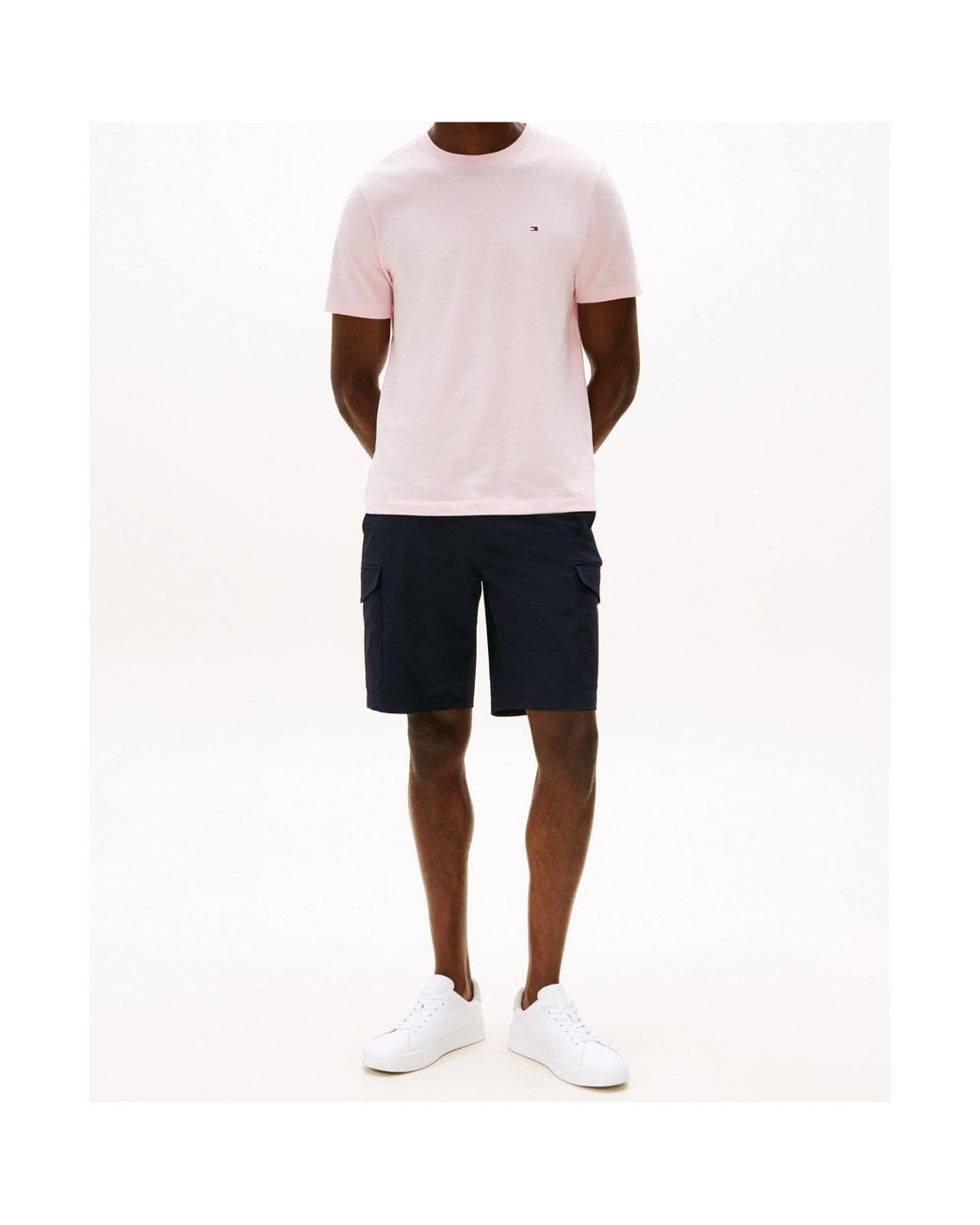 Tommy Hilfiger Pink Logo Short Sleeve T-Shirt for men