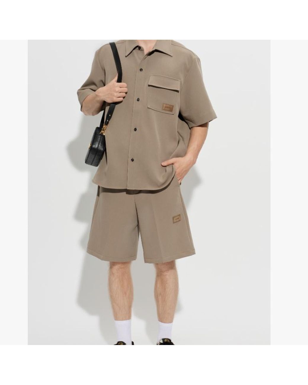 Amiri Natural Patch Cady Track Shorts for men