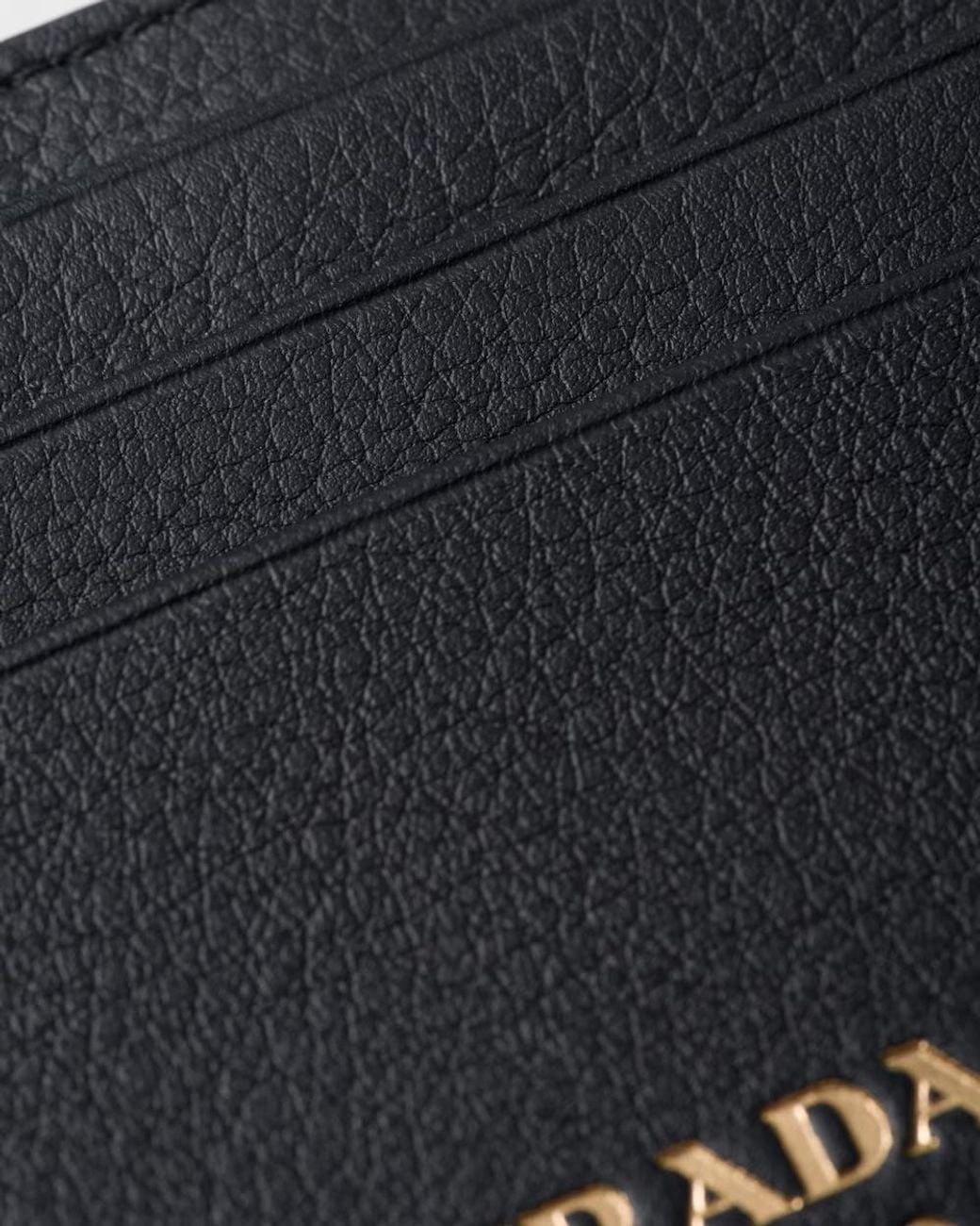 Prada Black Leather Card Holder for men