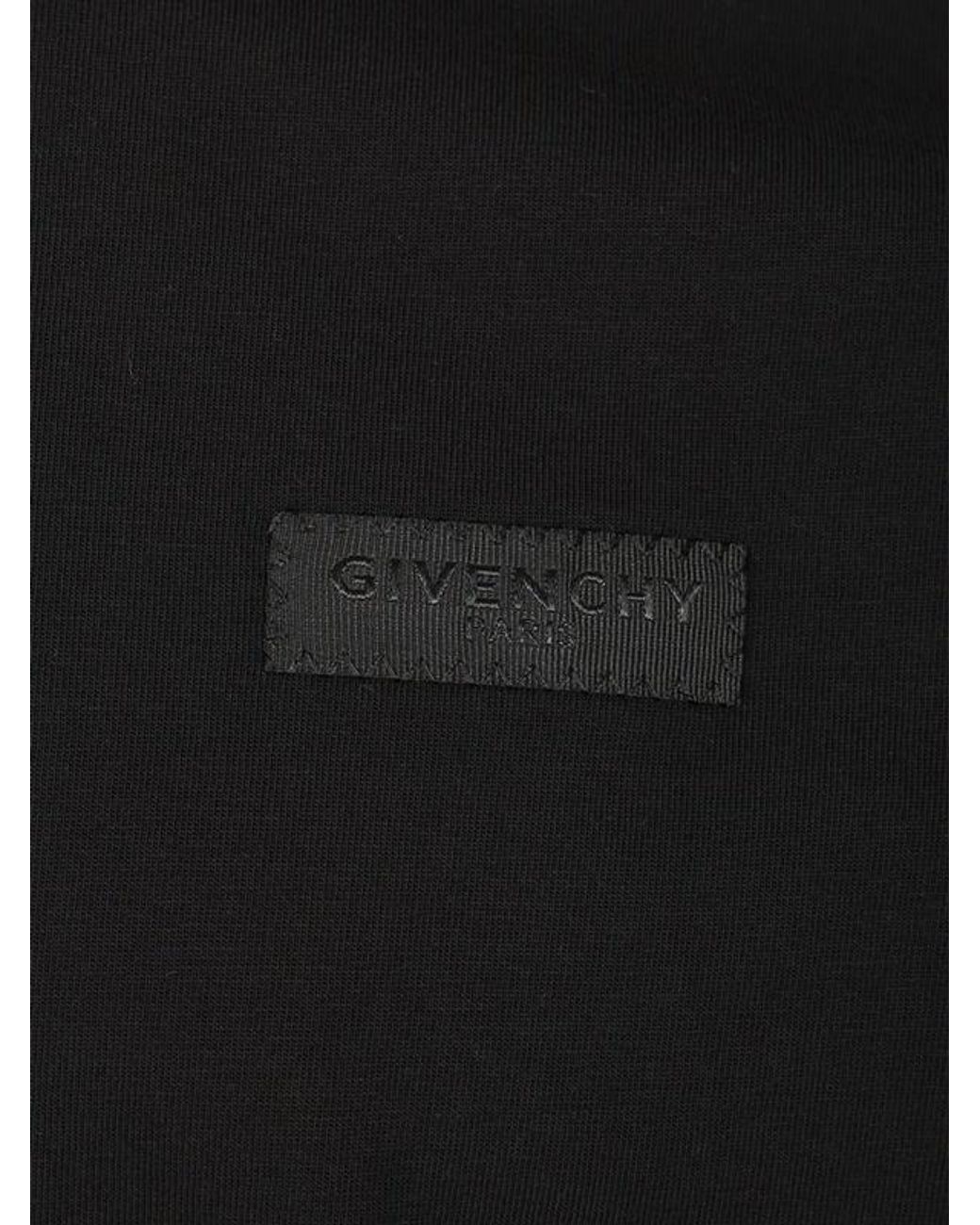Givenchy Black Logo Patch Crewneck T-Shirt for men