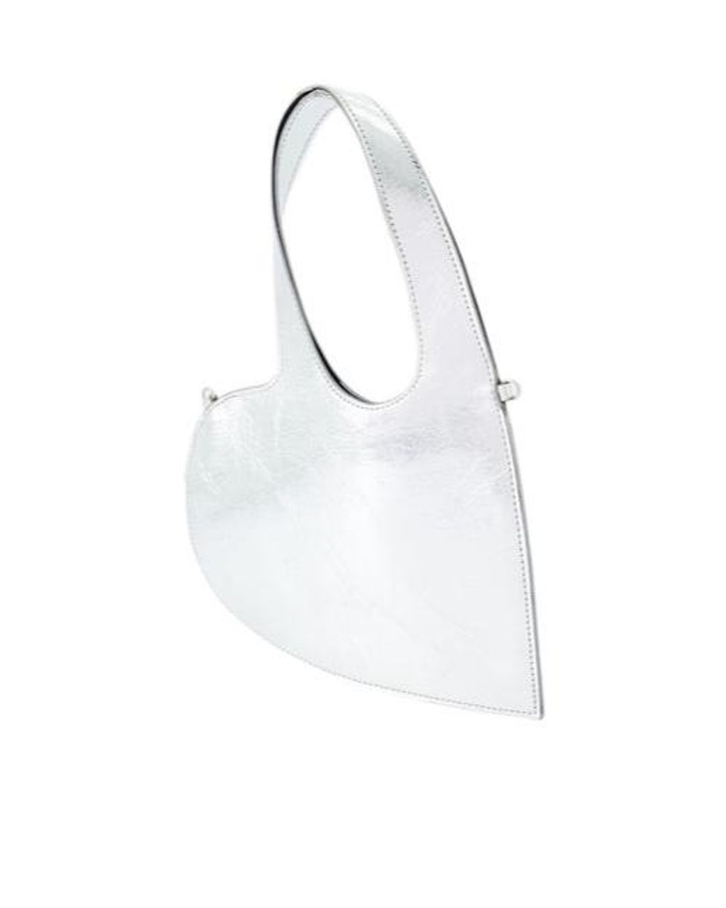 Coperni White Metallic Effect Mini Heart Tote Bag