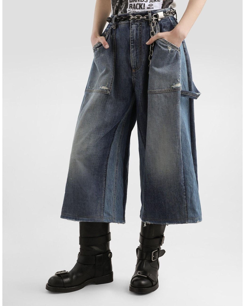 Dolce & Gabbana Blue Denim Bermuda Shorts