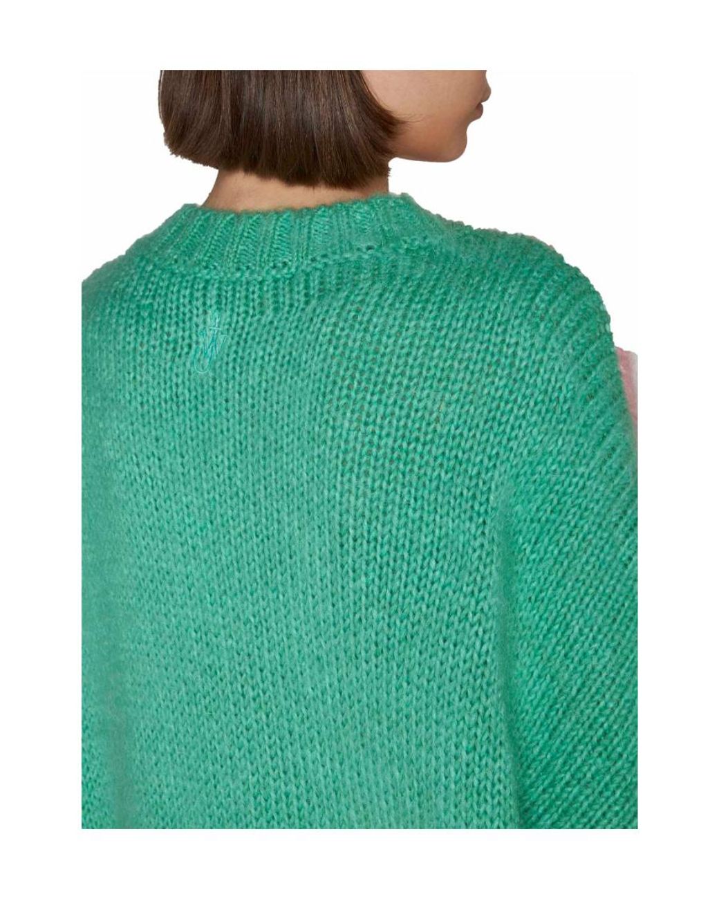 J.W. Anderson Pink Colour-Block Crew-Neck Jumper