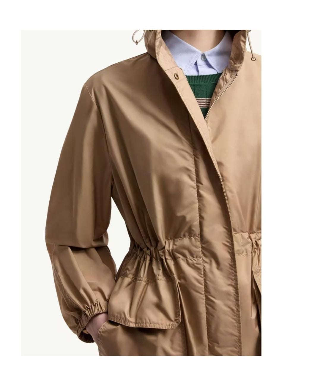 Moncler Natural Hiengos Hooded Coat
