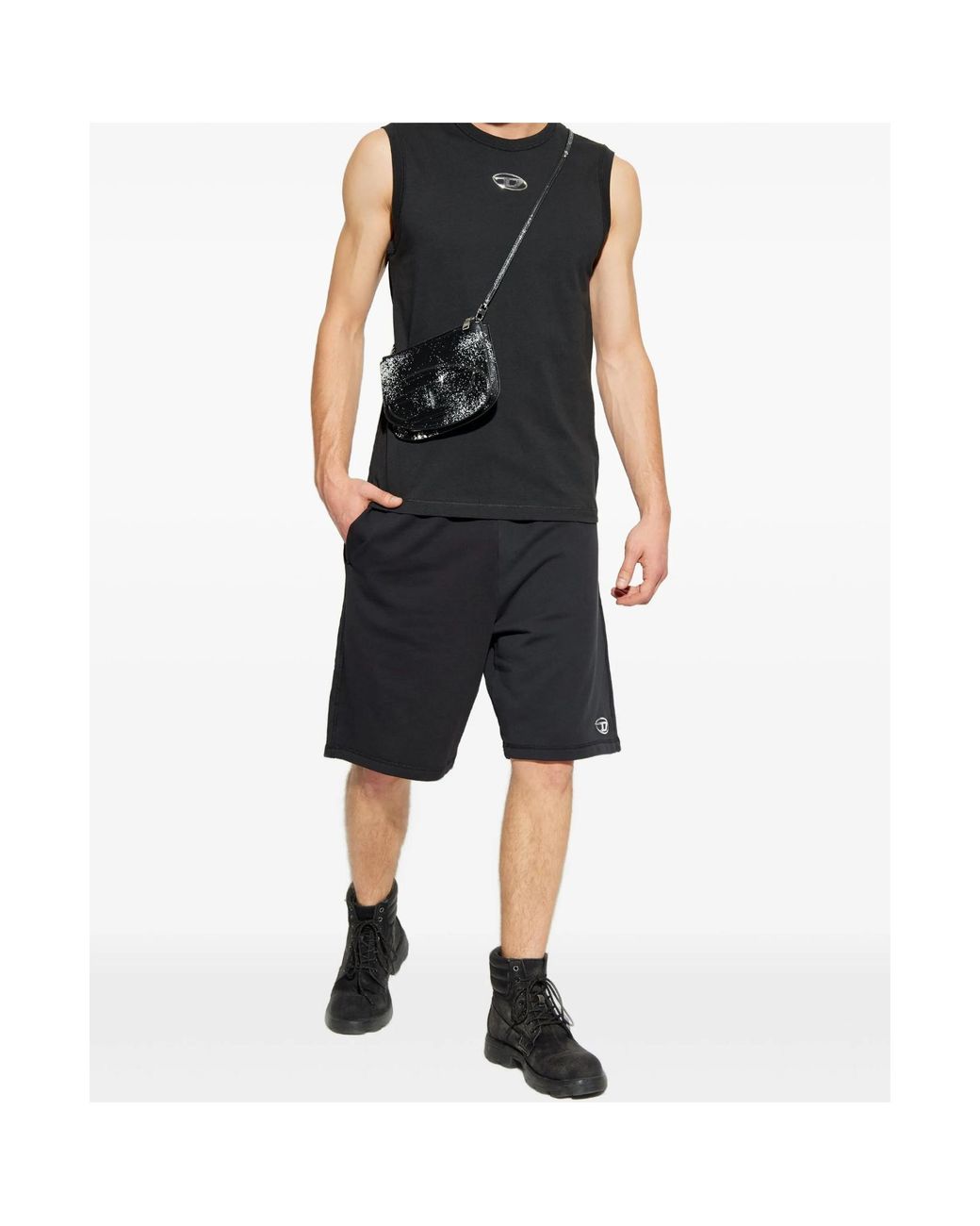 DIESEL Gray Shorts Pmarshyiod for men