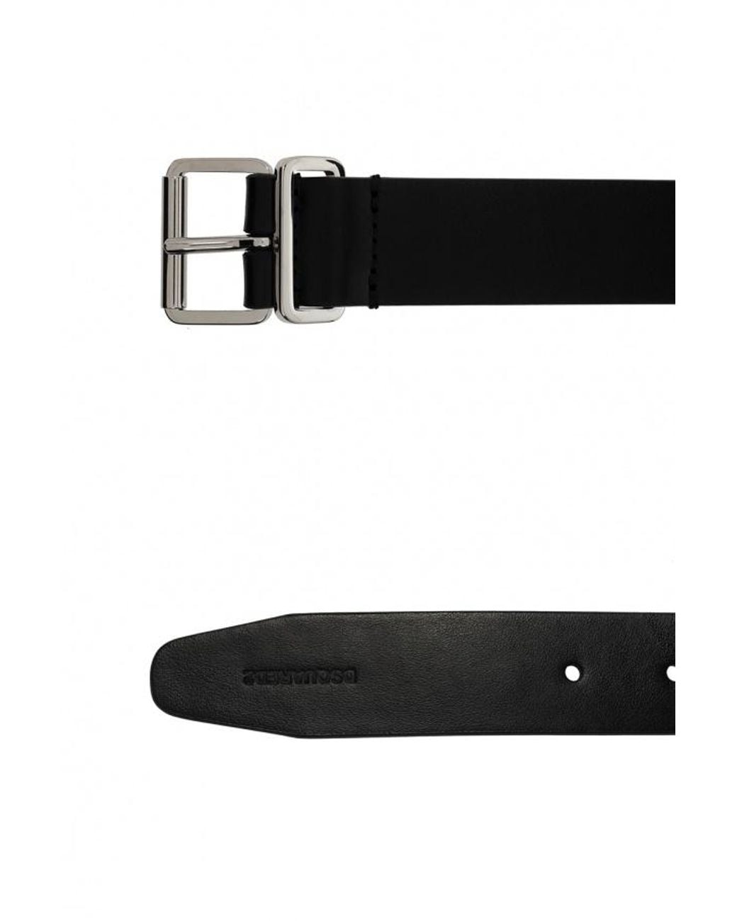 DSquared² White Logo-Embossed Buckle Belt for men