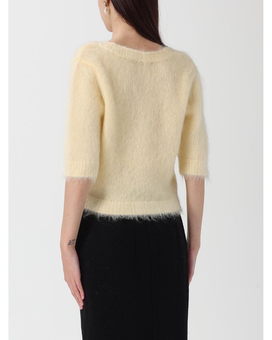 Alessandra Rich Natural Carded Knitted Jumper