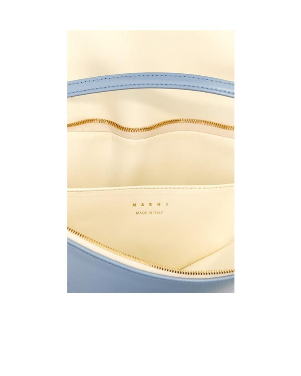 Marni Blue Prisma Logo Embossed Shoulder Bag