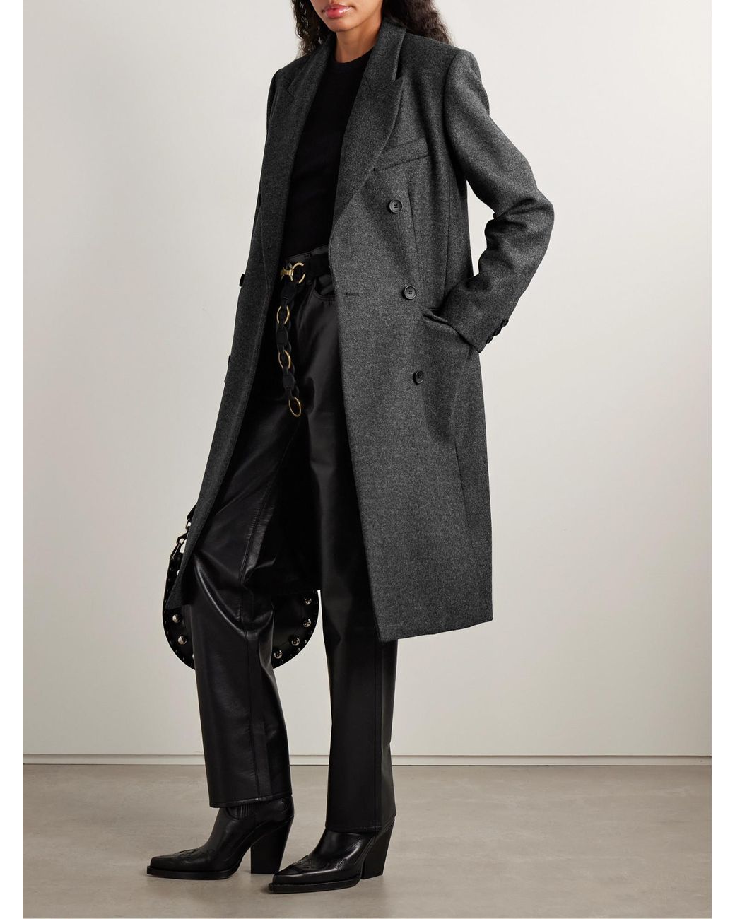 Isabel Marant Black Loose And Comfortable Overcoat