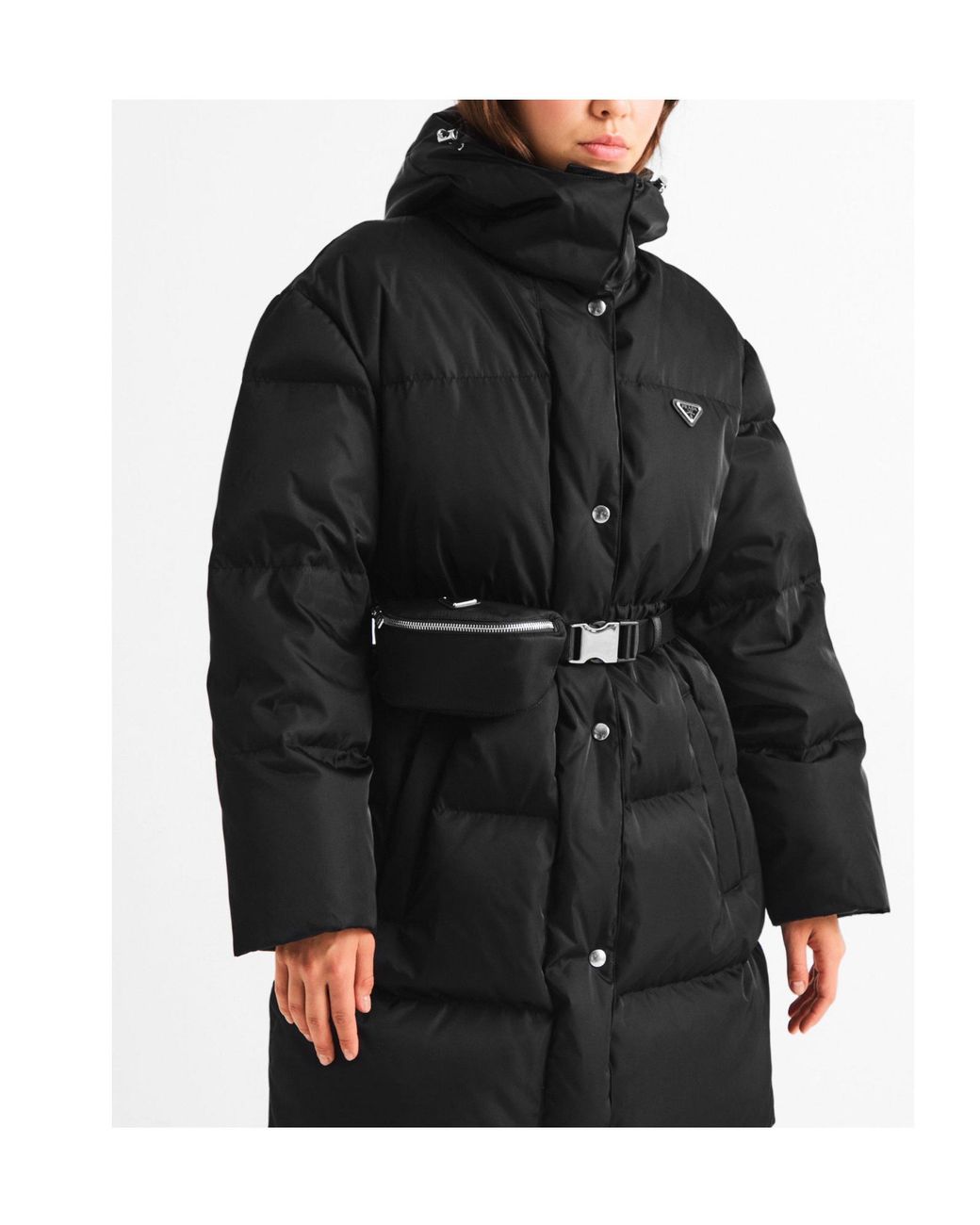 Prada Black Long Puff Jacket