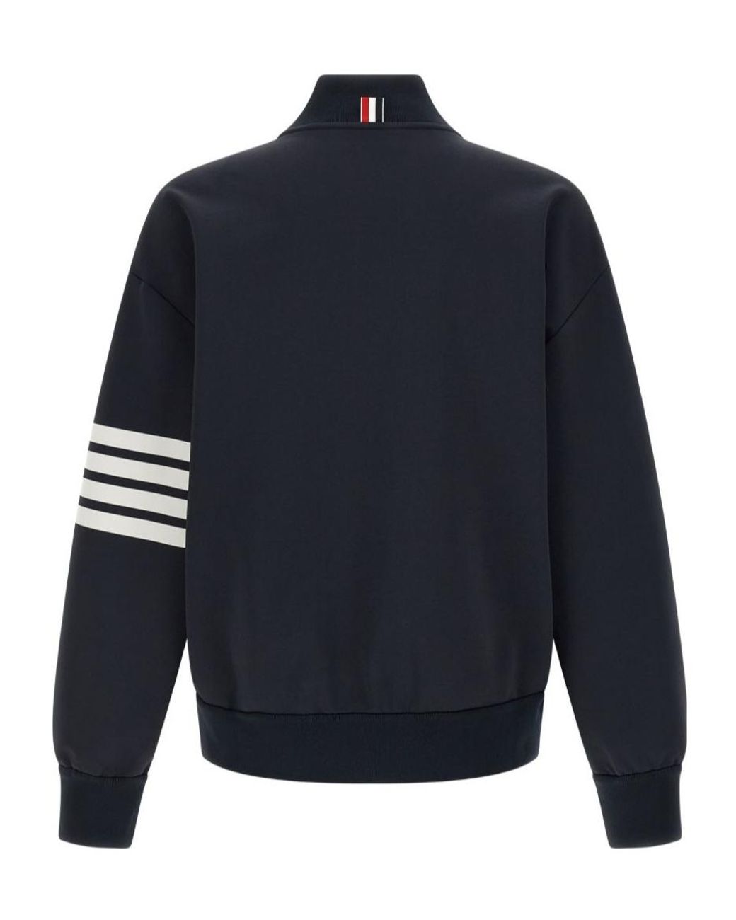 Thom Browne Blue Striped Zip-Up Bomber Jacket for men