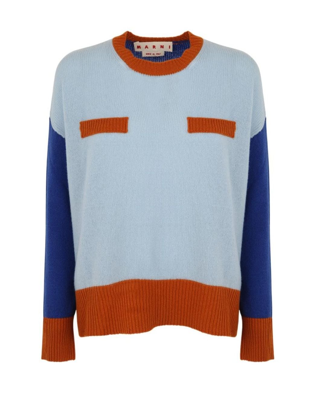 Marni Blue Round Neck Cashmere Sweater