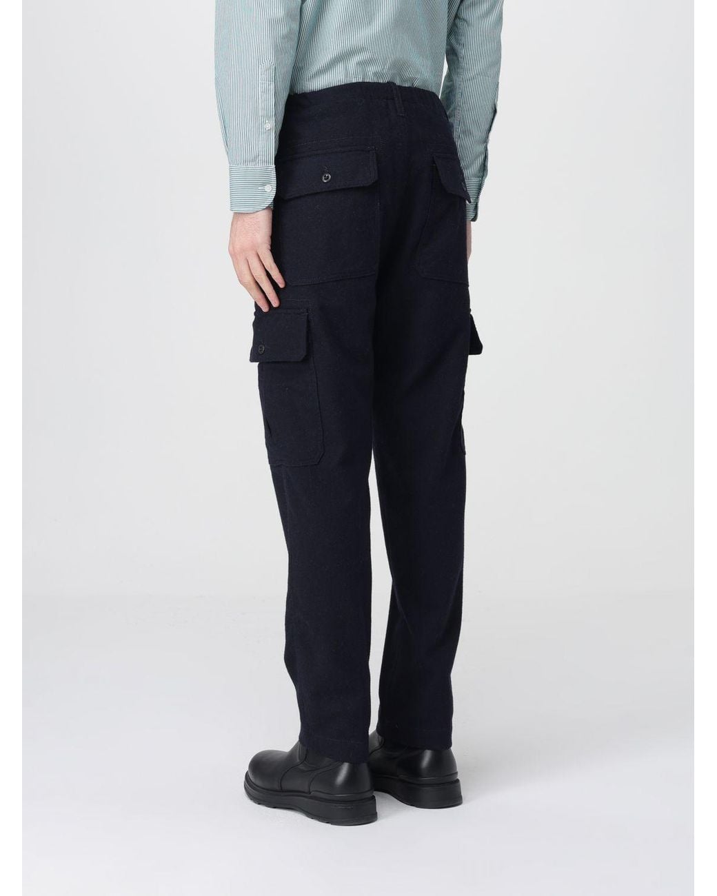 Incotex Black Cargo Trousers for men