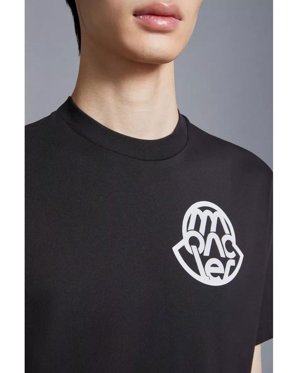 Moncler Black Logo Motif T-Shirt for men