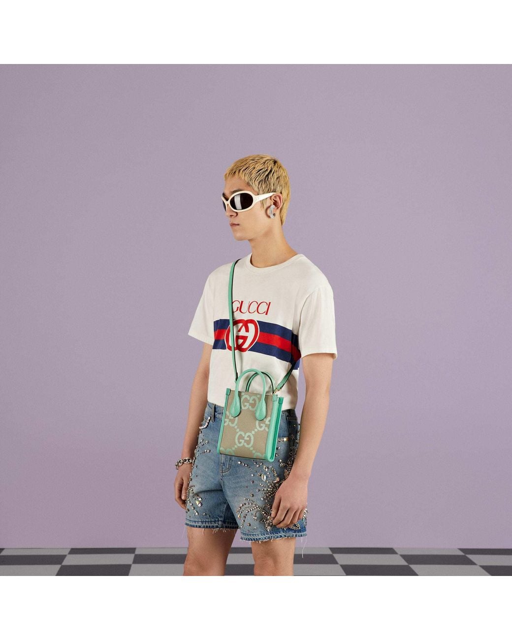 Gucci Green Mini Jumbo Gg Tote Bag for men