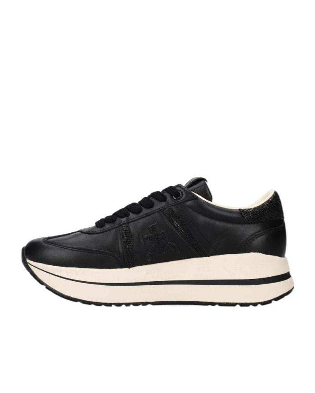 Premiata Black Lace-Up Sneakers
