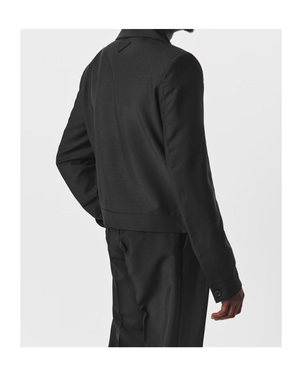 Prada Black Wool Blend Blazer for men