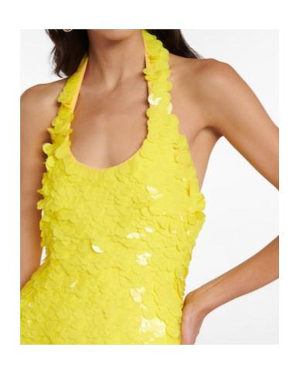 The Attico Yellow Allium Sequined Minidress