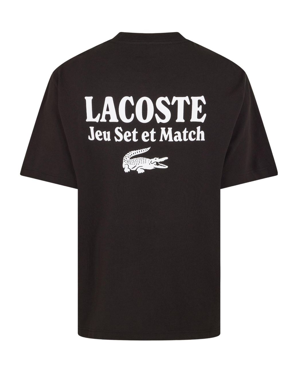 Lacoste Black Relaxedfit Crewneck Shortsleeve Tshirt for men