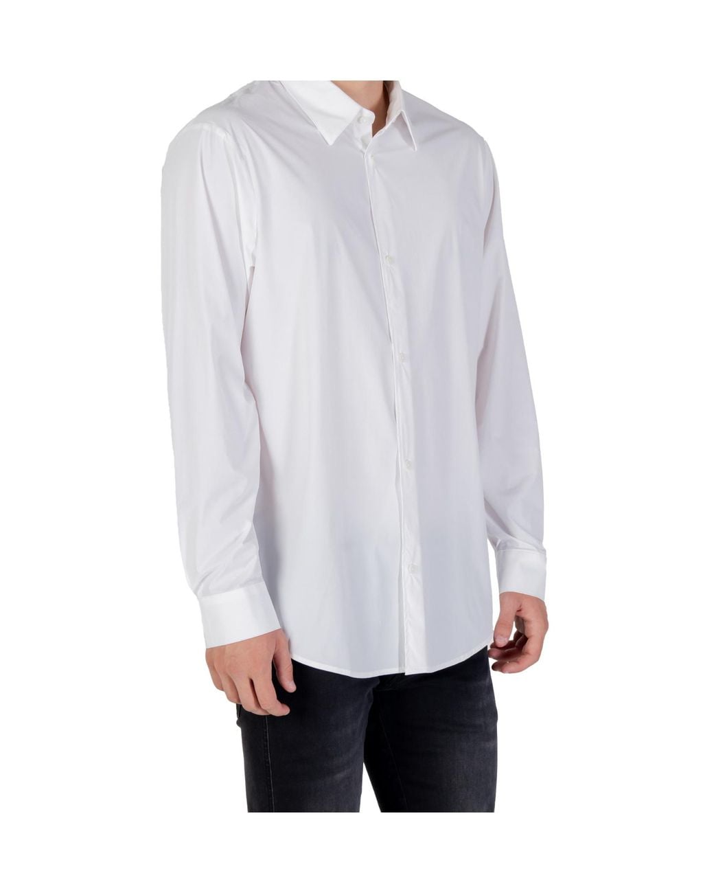 ARMANI EXCHANGE White Long Sleeve Buttoned Shirt for men