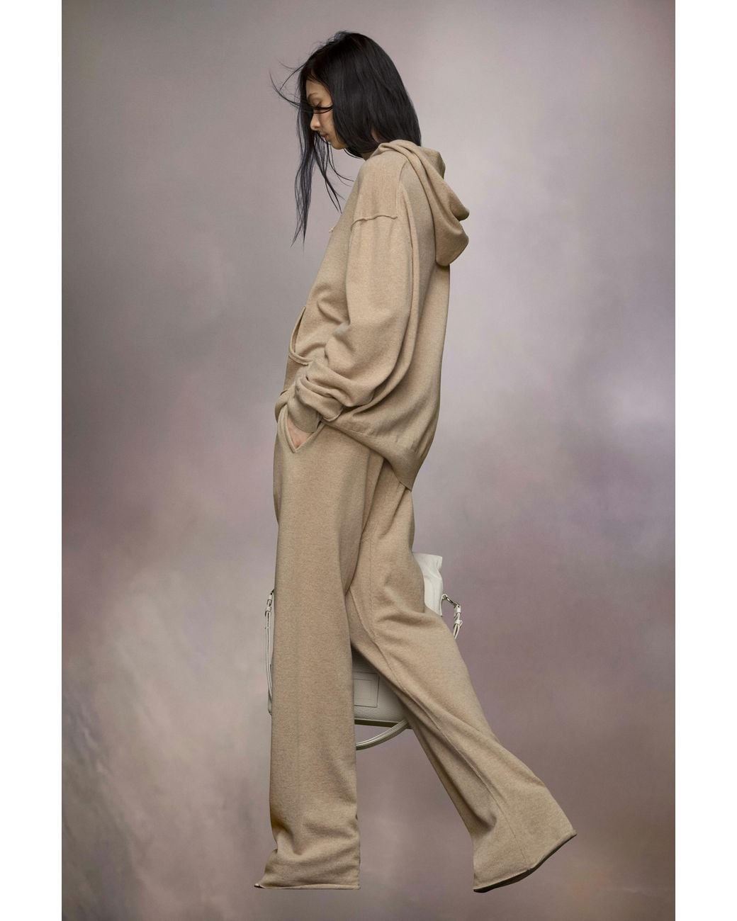 Maison Margiela Natural Drawstring Knitted Trousers