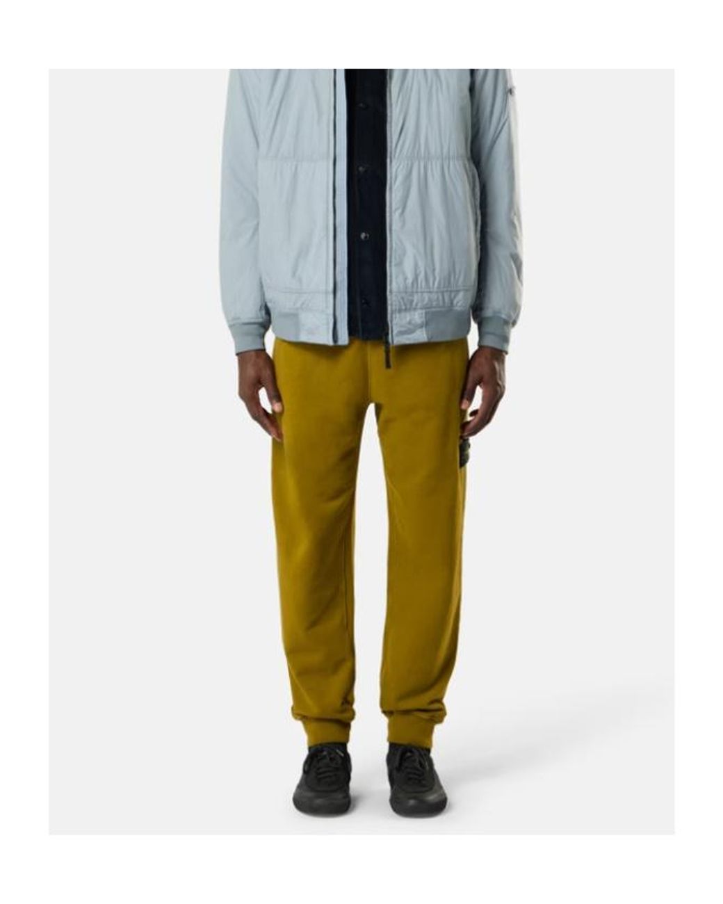 Stone Island Green Regular-Fit Sweatpants With Ribbed Cuffs for men