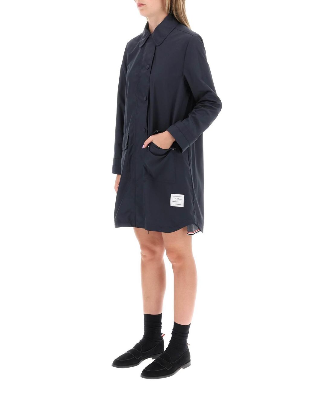 Thom Browne Blue Long Sleeved Button Fastened Coat