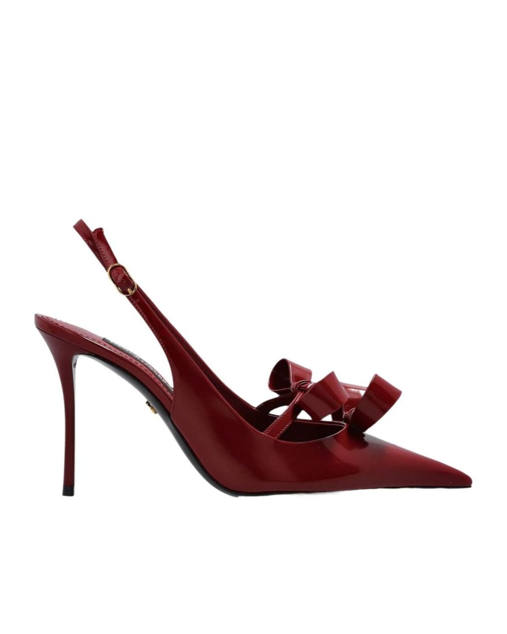 Dolce & Gabbana Red Bow Detailed Pointed Toe Pumps