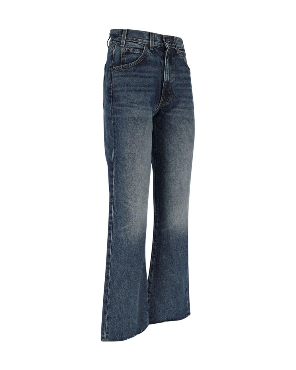 Nili Lotan Blue High Waist Denim Trousers