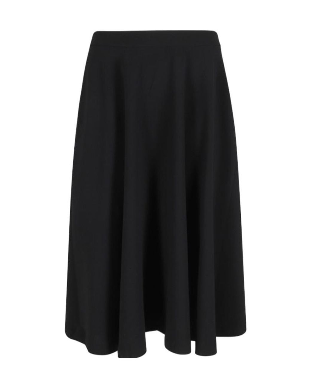 Filippa K Black Flared Mid-Length Skirt