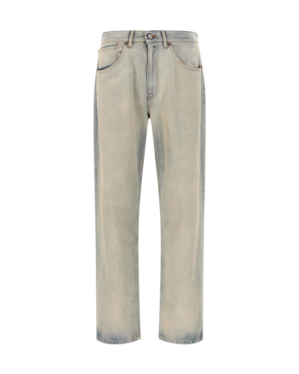MM6 by Maison Margiela Gray Numeric Signature Jeans for men