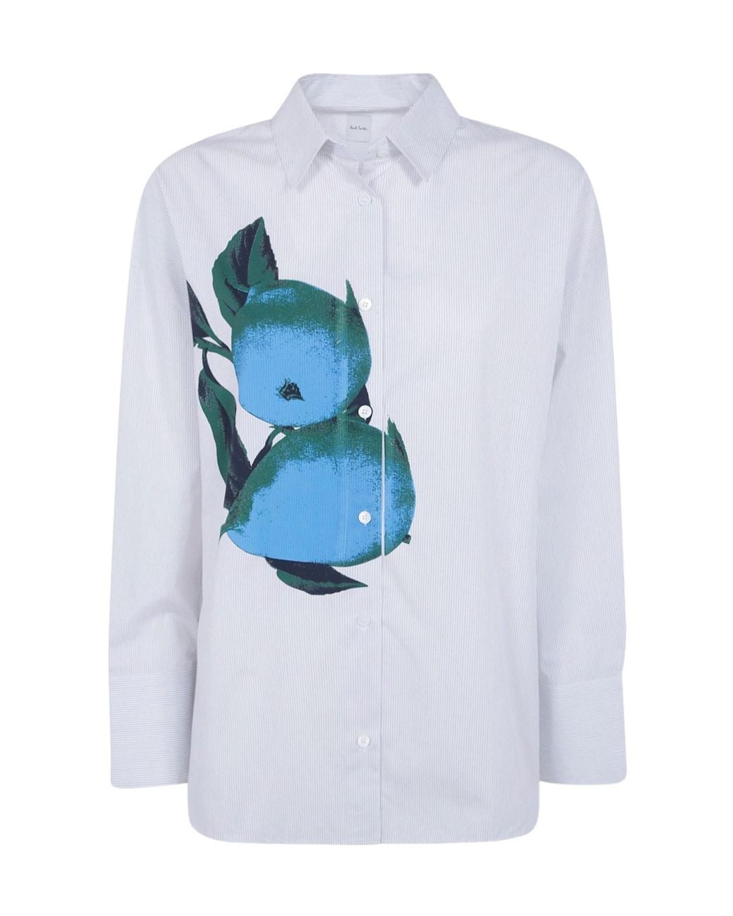 Paul Smith Blue Oversized Fruit Print Shirt