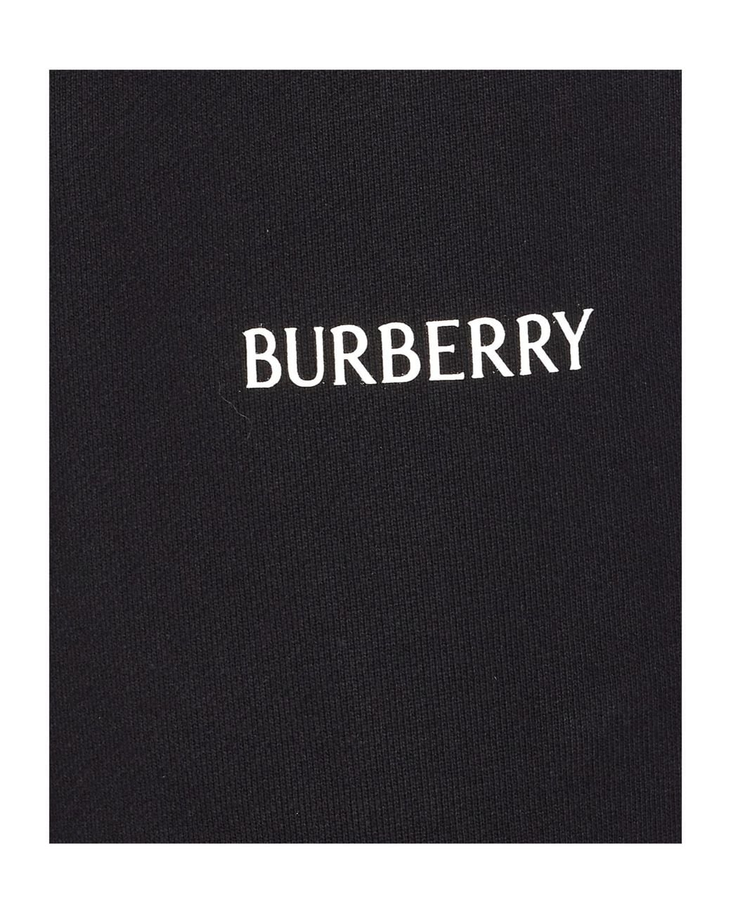 Burberry Black Logo Printed Drawstring Track Trousers